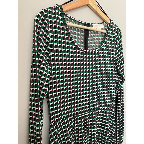 Michael Kors Women’s Size Small Fit & Flare Stretch Jersey Dress Palmetto Green - Picture 8 of 16